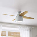 Hunter 52 Cranbrook Dove Grey Low Profile Ceiling Fan With Light Kit And Remote N A