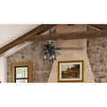 Hunter 52 Mt. Vista Ceiling Fan In Natural Iron With Led Light And Pull Chain Natural Iron