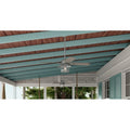 Hunter 52 Port Royale Matte Silver Damp Ceiling Fan W Led Light Remote