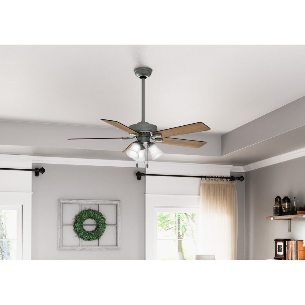 Hunter 52 Swanson New Bronze Ceiling Fan With Led Light Kit And Pull Chain