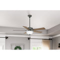 Hunter 52 Swanson Matte Silver Ceiling Fan With Led Bowl Light Kit And Pull Chain