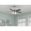 Hunter 52 Amberlin Ceiling Fan With Led Light Kit And Pull Chains