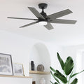 Hunter 52 Hunterexpress Matte Black Ceiling Fan With Led Light And Handheld Remote