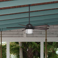 Hunter Key Biscayne Weathered Zinc 5 Blade Ceiling Fan Grey Pine