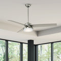 Hunter Fan 60 Sentinel Brushed Nickel W 3 Gry Oak Gry Walnut Rev Blds Silver
