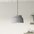 Hunter Cranbrook Collection Dove Grey 1 Light Cylinder Pendant
