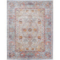 Hunting Style Anima Pictorial Distressed Oriental Heat Set Area Rugs