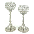 Hurricane Crystal Candle Holder Set Of 2 Tealight