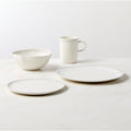 Hyacinth White Soup Bowls with Reactive Glaze Set of 6