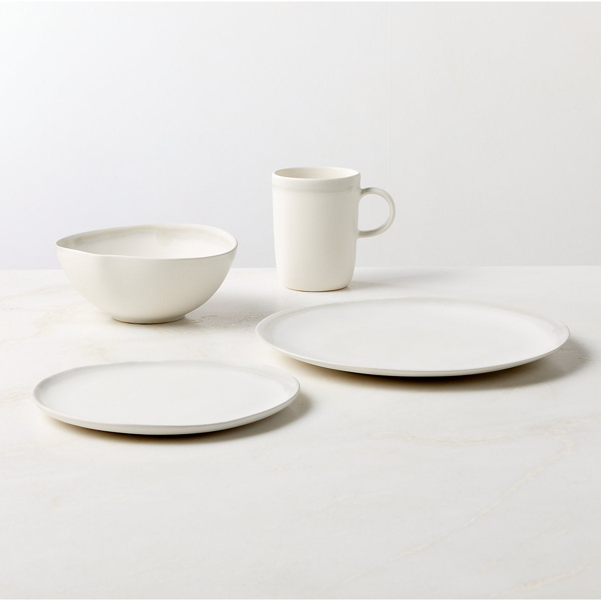 Hyacinth White Soup Bowl with Reactive Glaze