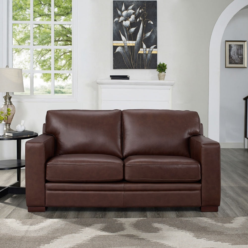 Hydeline Dillon Top Grain Leather Loveseat