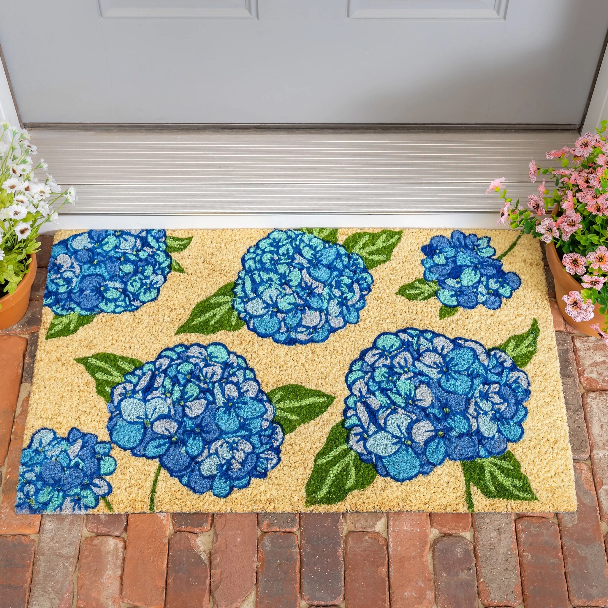 Hydrangea Haven Coir Door Mat 30 X 18 30 X 18