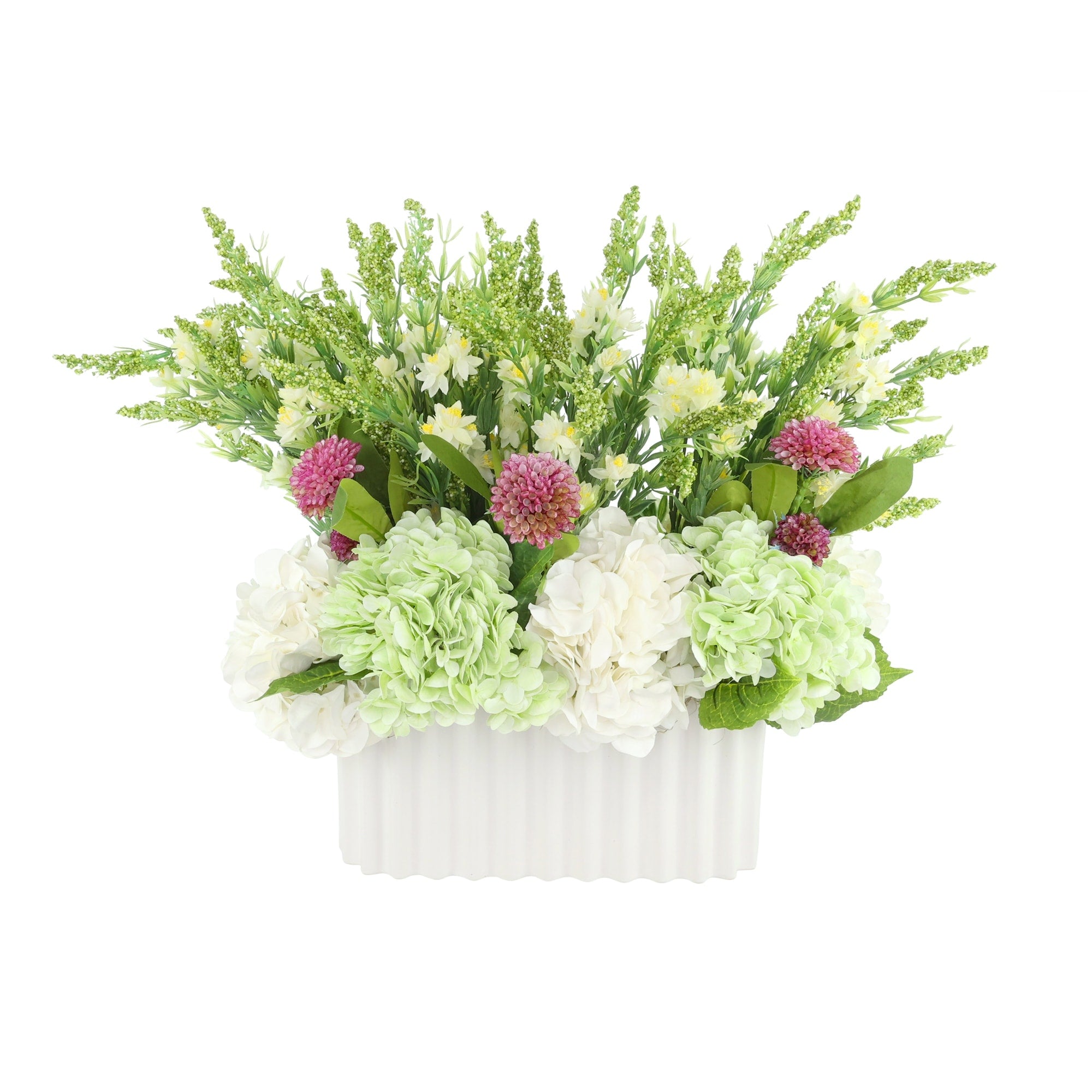 Hydrangea And Heather Centerpiece 21