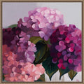 Hydrangeas Pink Floral Artwork By Edie Framed Canvas Wall Art