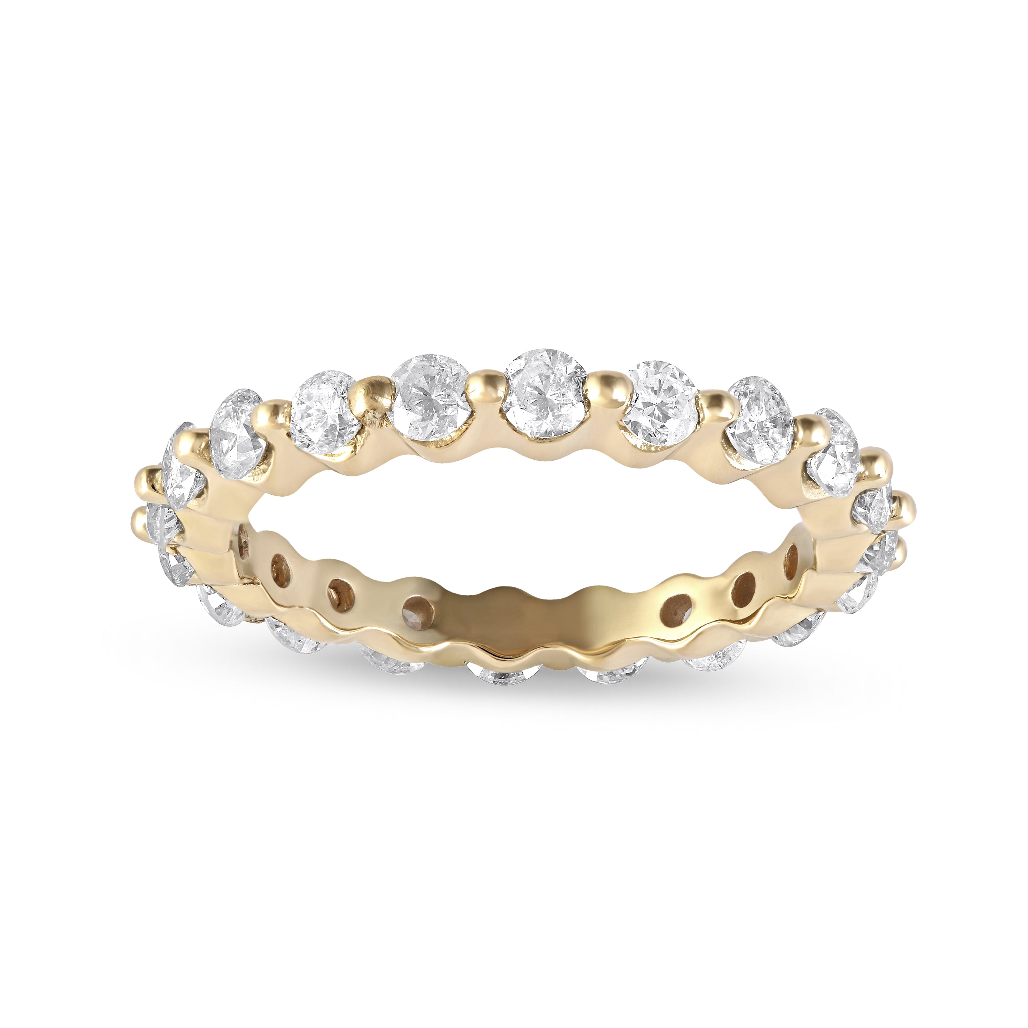 De Couer Igi Certified 14K Gold 1 1 2Ct Tdw Diamond Eternity Wedding Band