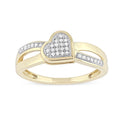 De Couer Igi Certified 10K Yellow Gold 1 10Ct Tdw Diamond Heart Ring