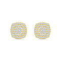 De Couer Igi Certified 14K Yellow Gold 1 2Ct Tdw Diamond Halo Earrings