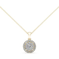 De Couer Igi Certified 14K Yellow Gold 1 2Ct Tdw Diamond Cluster Necklace