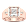De Couer Igi Certified 10K Rose Gold Mens 1 2Ct Tdw Diamond Ring