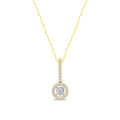 De Couer Igi Certified 10K Gold 1 4Ct Tdw Diamond Halo Necklace