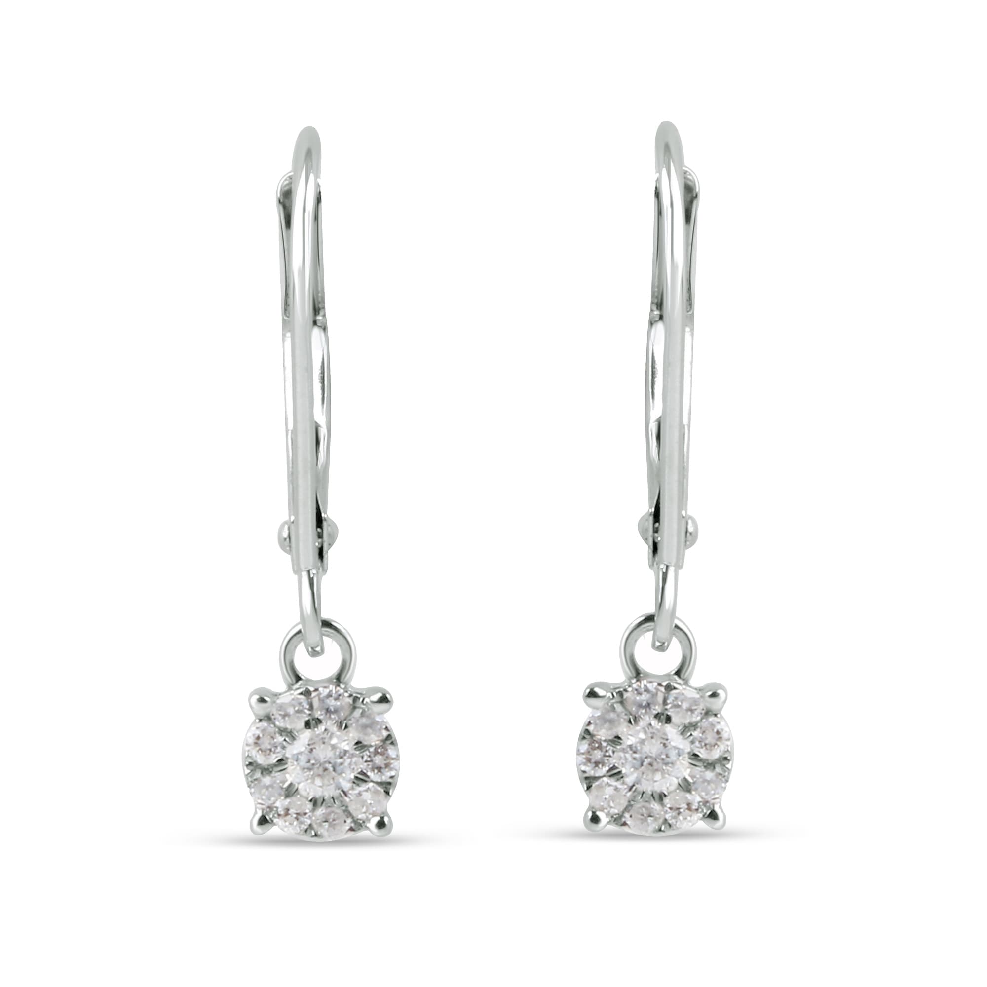 De Couer Igi Certified 14K Gold 1 5Ct Tdw Floating Diamond Leverback Earrings White H I