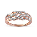 De Couer 10K Rose Gold 1 5Ct Tdw Diamond Swirling Ring Pink