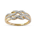 De Couer Igi Certified 10K Yellow Gold 1 5Ct Tdw Diamond Swirling Ring