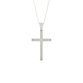 De Couer Igi Certified 10K White Gold 1 6Ct Tdw Diamond Cross Necklace White H I