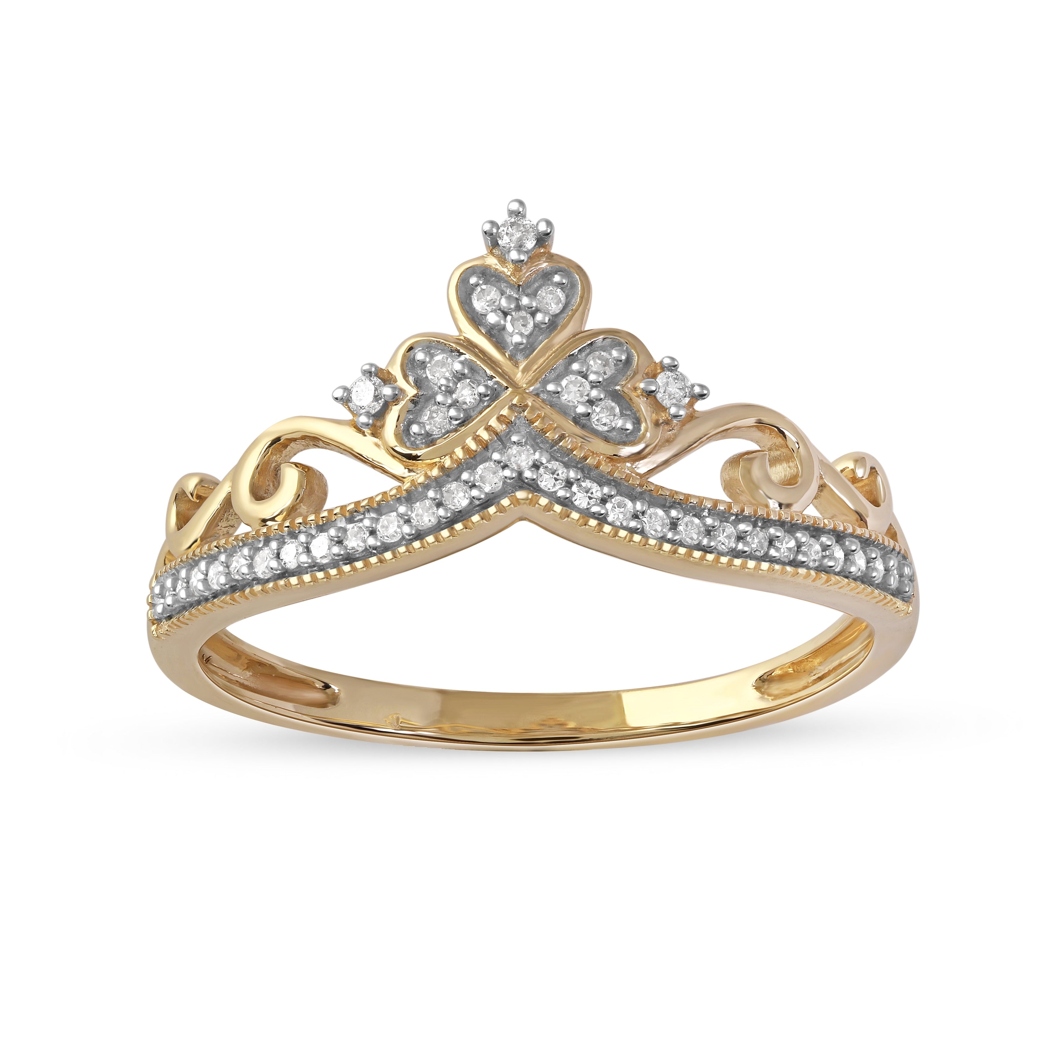 De Couer Igi Certified 1 8Ct Tdw Diamond Crown Ring For Her White