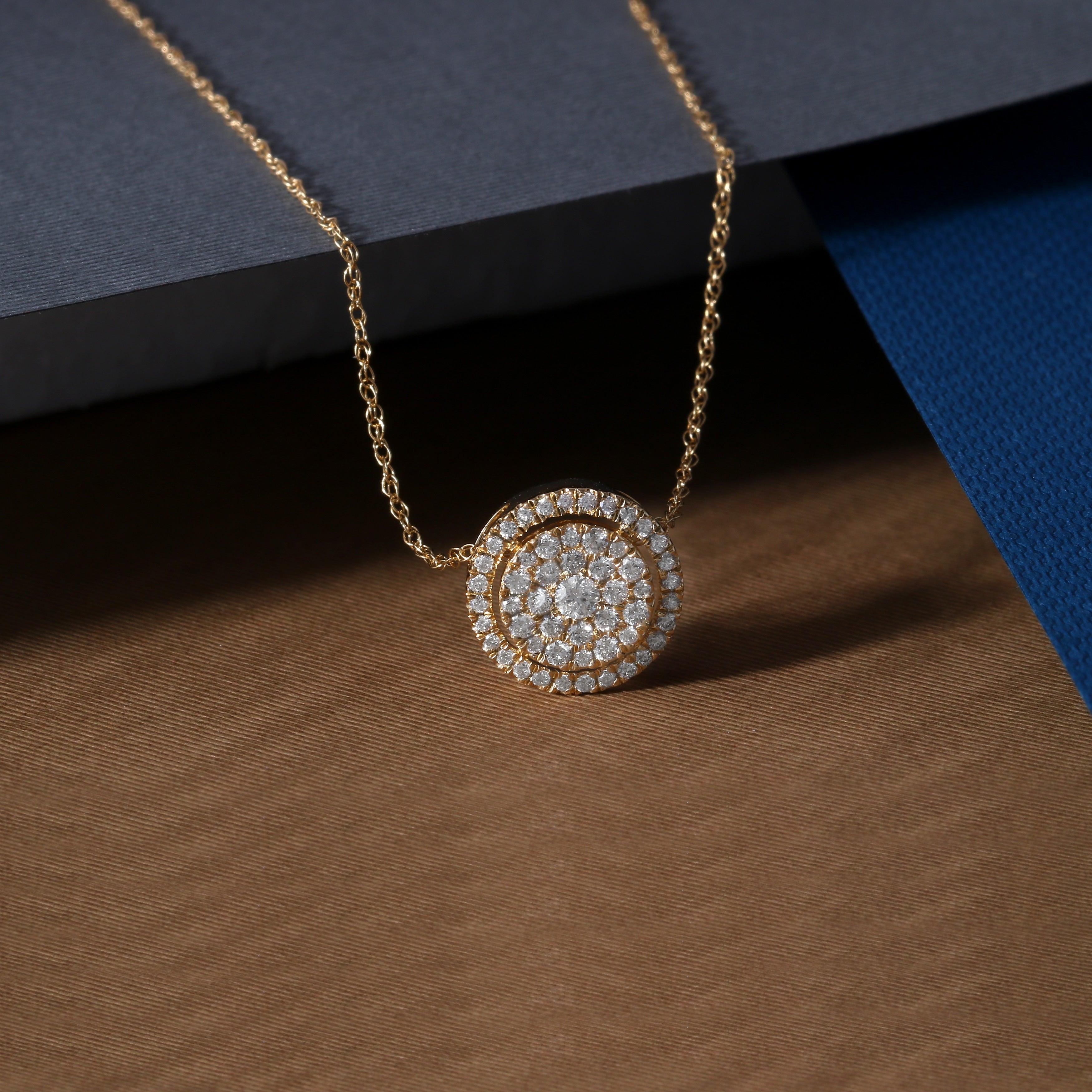 De Couer Igi Certified 14K White Gold 1 3Ct Tdw Diamond Halo Necklace White H I