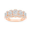 De Couer Igi Certified 14K Rose Gold 1 1 10 Ct Tdw Diamond Halo Ring Pink