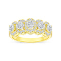 De Couer 14K Yellow Gold 1 1 10Ct Tdw Diamond Halo Ring