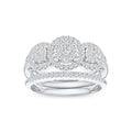 De Couer Igi Certified 3 4Ct Tdw Diamond Three Stone Bridal Set White