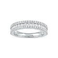De Couer Igi Certified 14K Gold 3 4Ct Tdw Diamond Multi Row Womens Anniversary Band