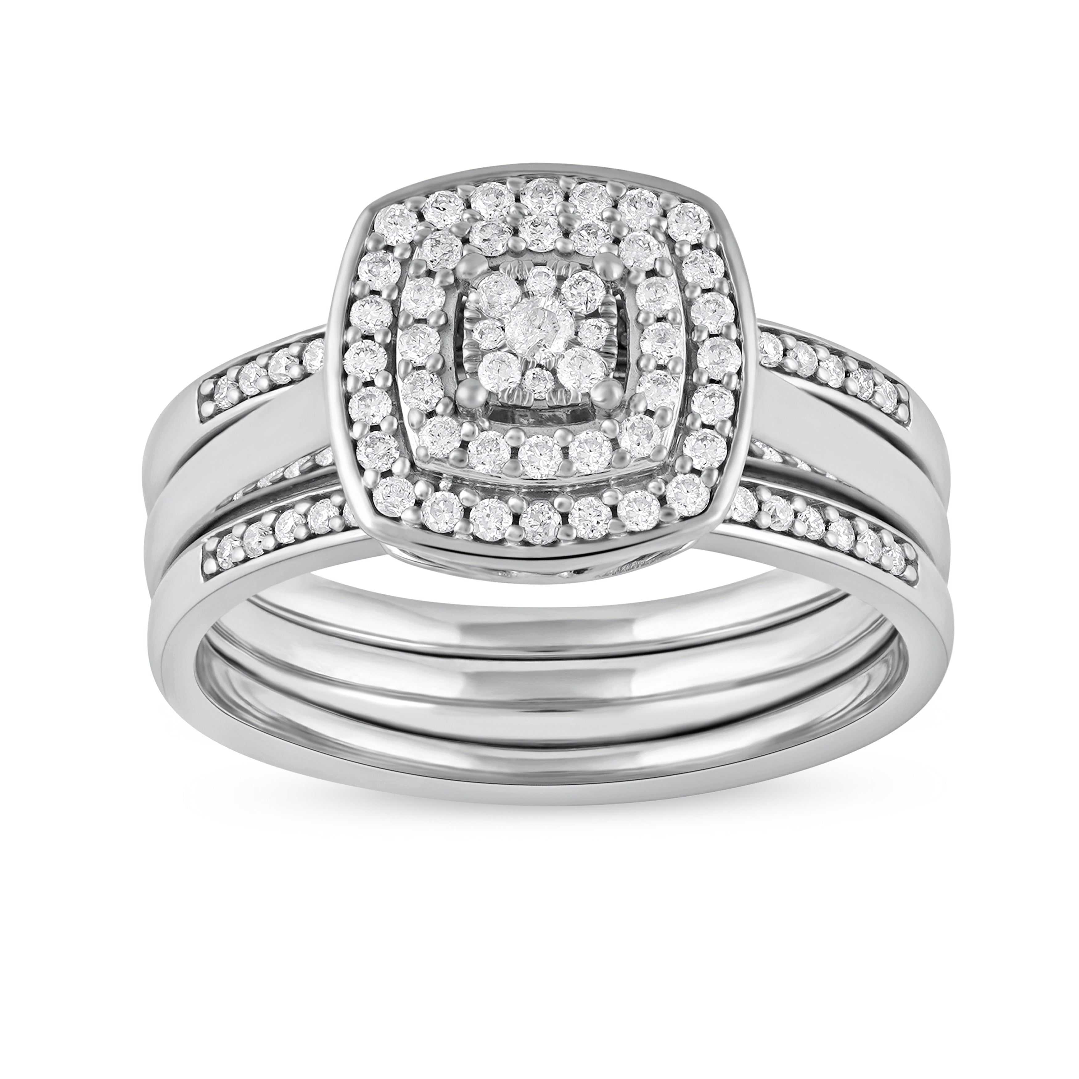 De Couer Igi Certified 2 5Ct Tdw Diamond Cluster Halo Ring White H I