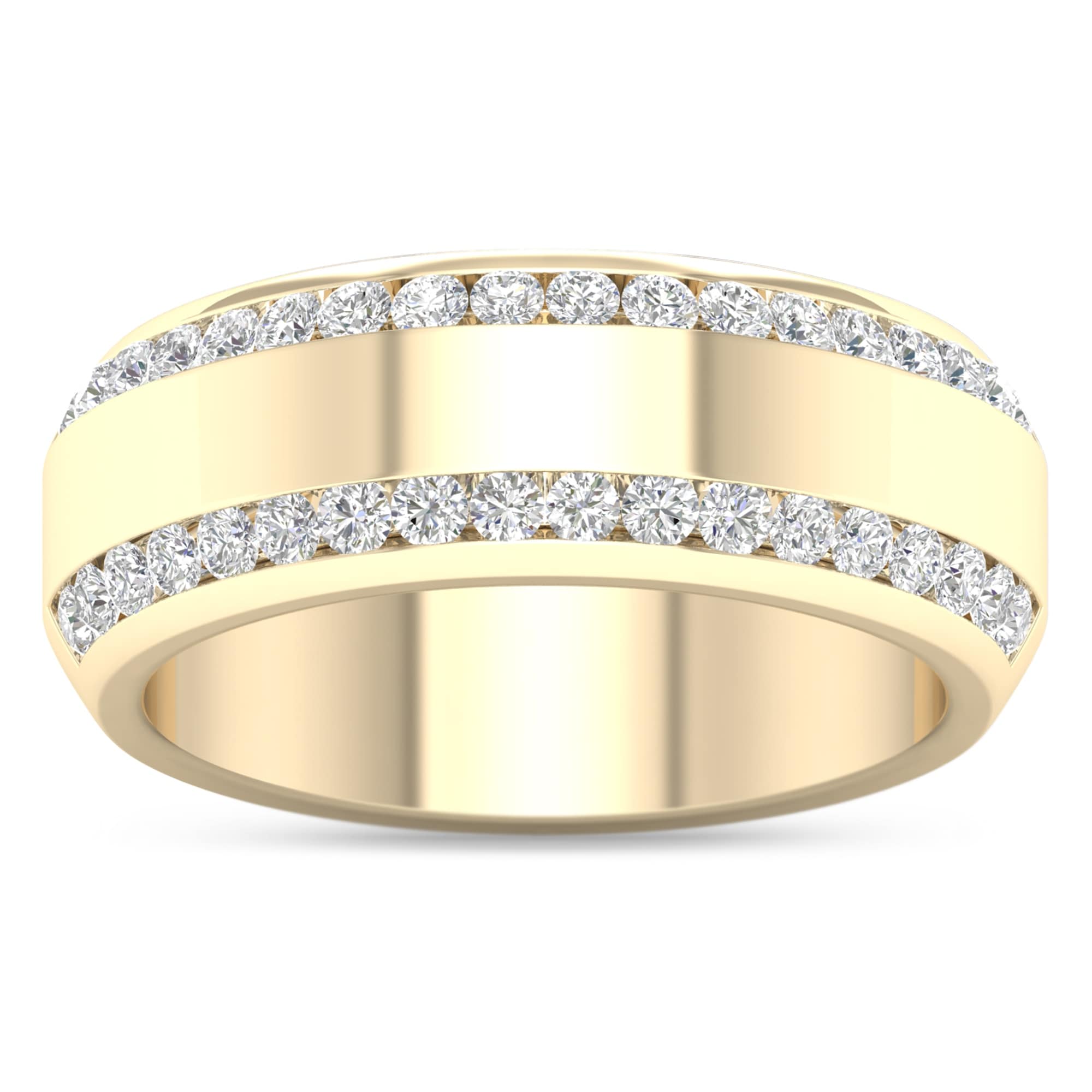 De Couer Igi Certified 14K Yellow Gold 7 8Ct Tdw Diamond Mens Exquisite Wedding Band