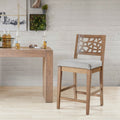Carson Carrington Loksa Light Grey Natural Counter Stoo