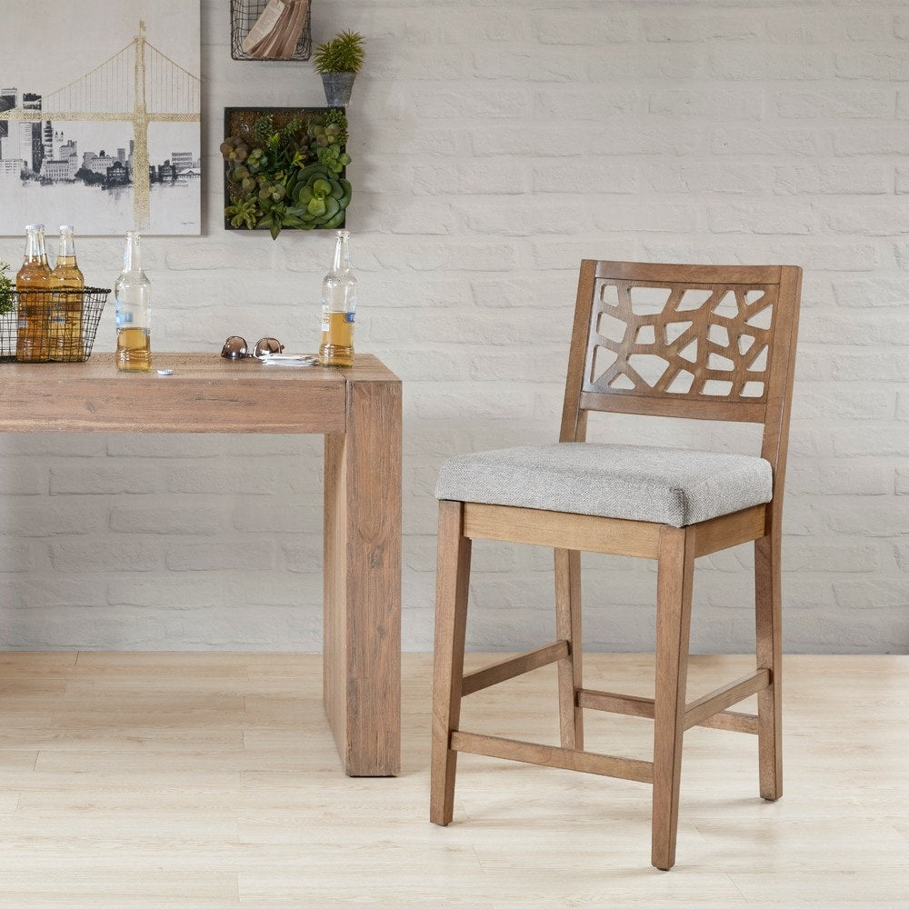Carson Carrington Loksa Light Grey Natural Counter Stoo