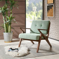 Carson Carrington Mustvee Seafoam Pecan Lounger Arm Chair