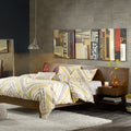 Ink Ivy Clark Pecan Bed With Two Nightstands