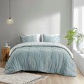 Ink Ivy Kara Aqua Cotton Jacquard Comforter Set