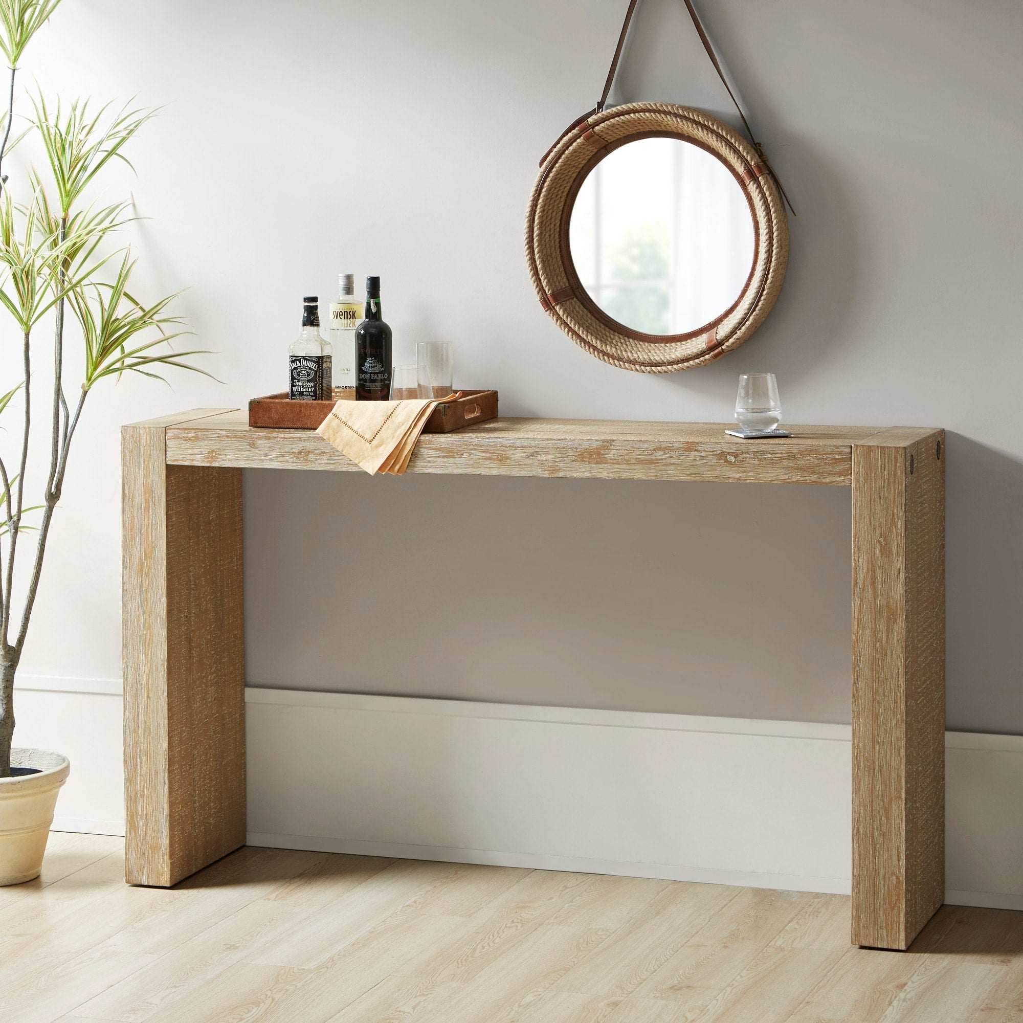 Ink Ivy Monterey Brown Wooden Console Table