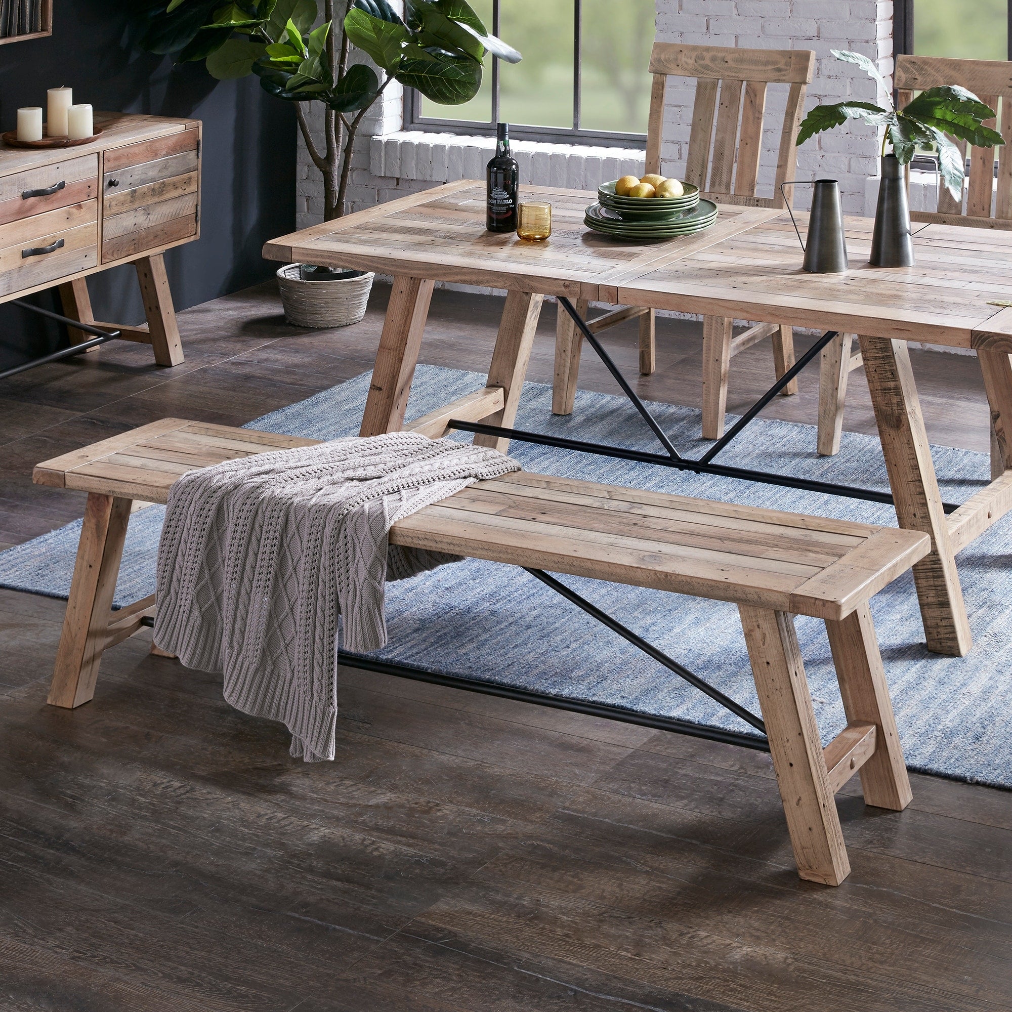 Ink Ivy Sonoma Natural Dining Bench