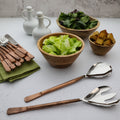 Inox Celia Design 2 Piece Copper Antique Salad Serving Set