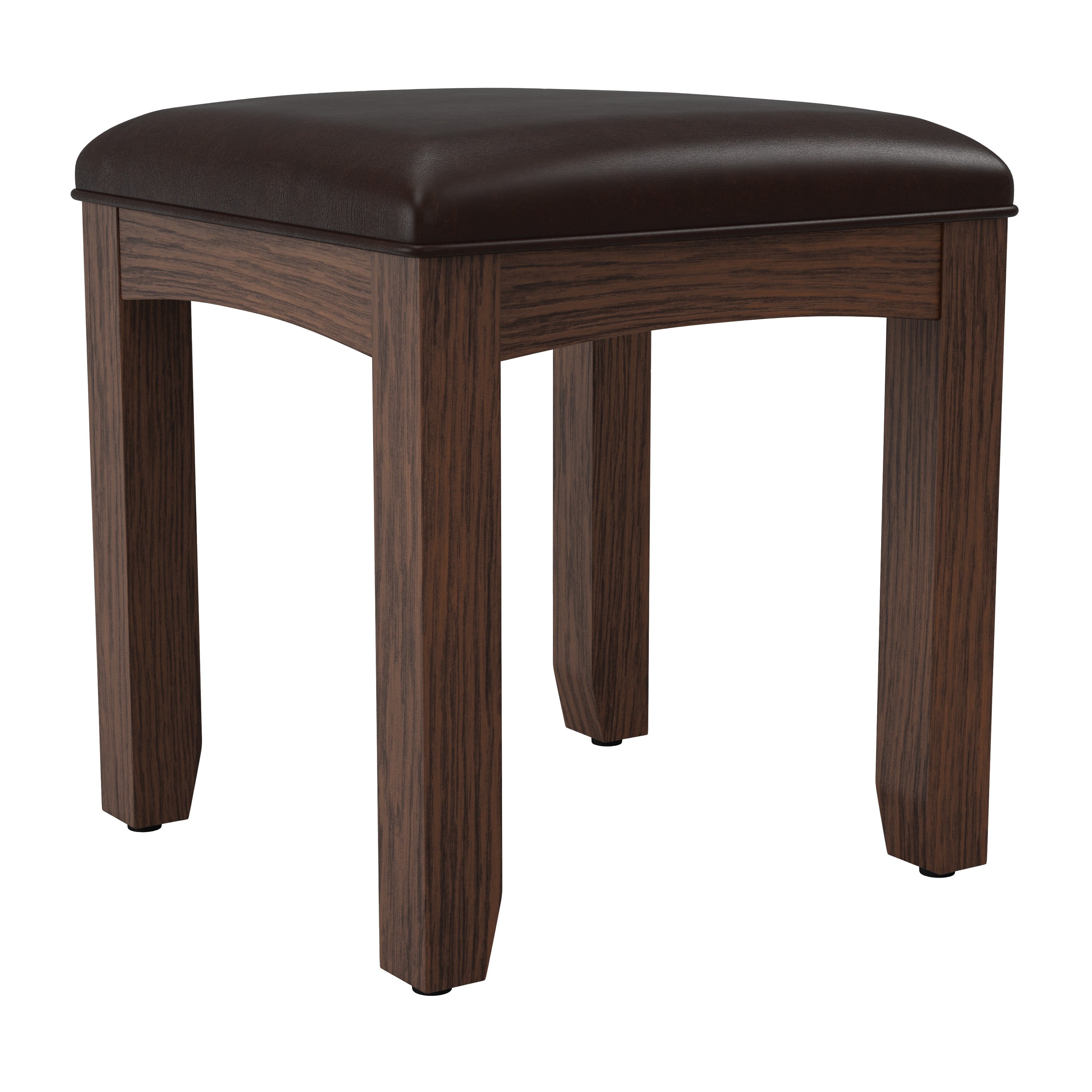 Osp Home Furnishings Modern Mission Bedroom Bench For Vanity In Vintage Oak