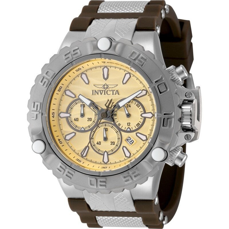 Invicta Mens 48559 Subaqua Quartz Vd53 Metal Dial Watch. Gold