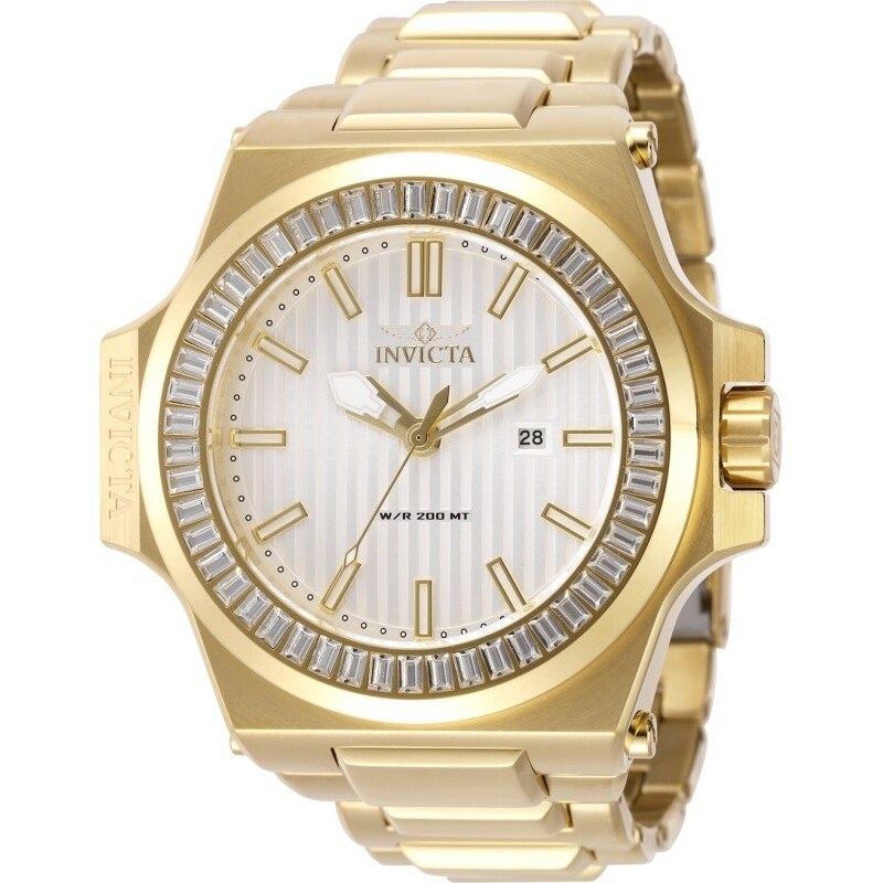 Invicta Mens 49136 Akula Quartz Pc32 Metal Dial Watch Silver