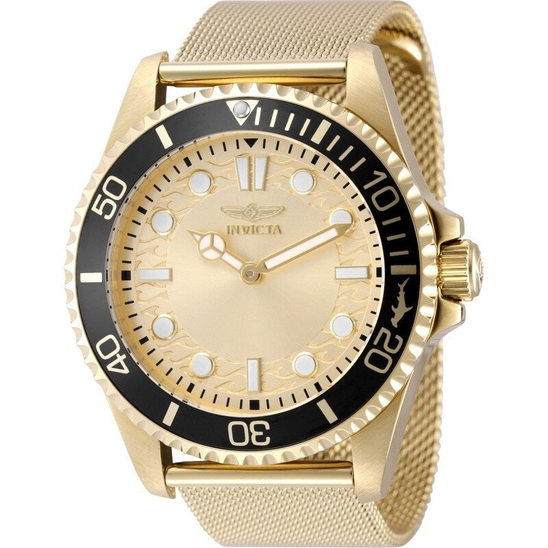 Invicta Mens 49690 Pro Diver Quartz 2026 Brass Dial Watch Gold