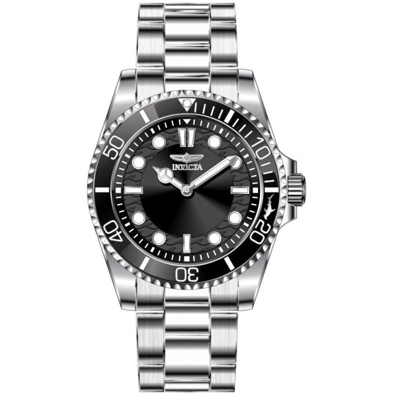 Invicta Mens 49693 Pro Diver Quartz Pc20S Brass Dial Watch Black