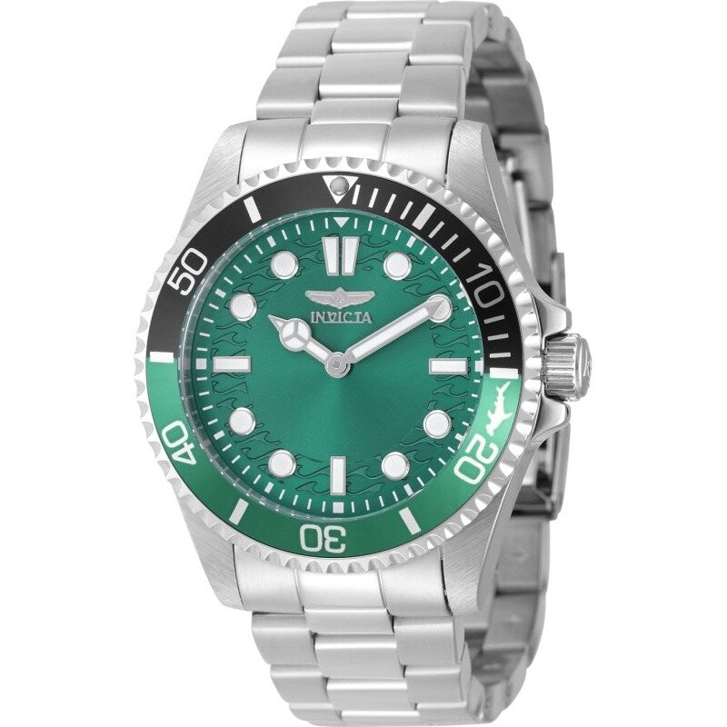 Invicta Mens 49705 Pro Diver Quartz Pc20S Brass Dial Watch Green